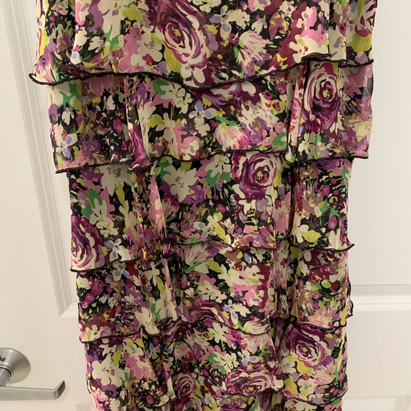 Suzi Chin for Maggy Boutique Tiered Purple Flower Dress - Picture 2 of 5